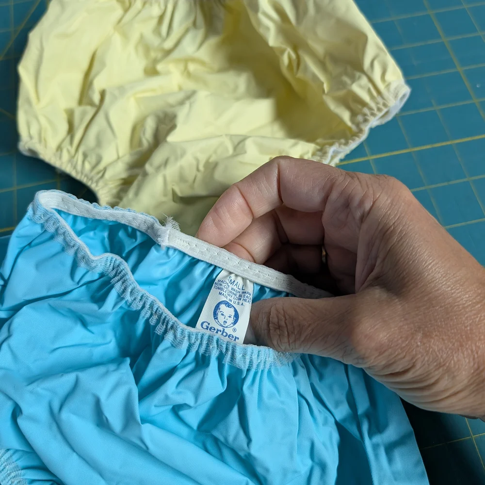 Vintage Kids Waterproof Diaper Cover Lot of 2 - Blue, Yellow, Size S and Size 2